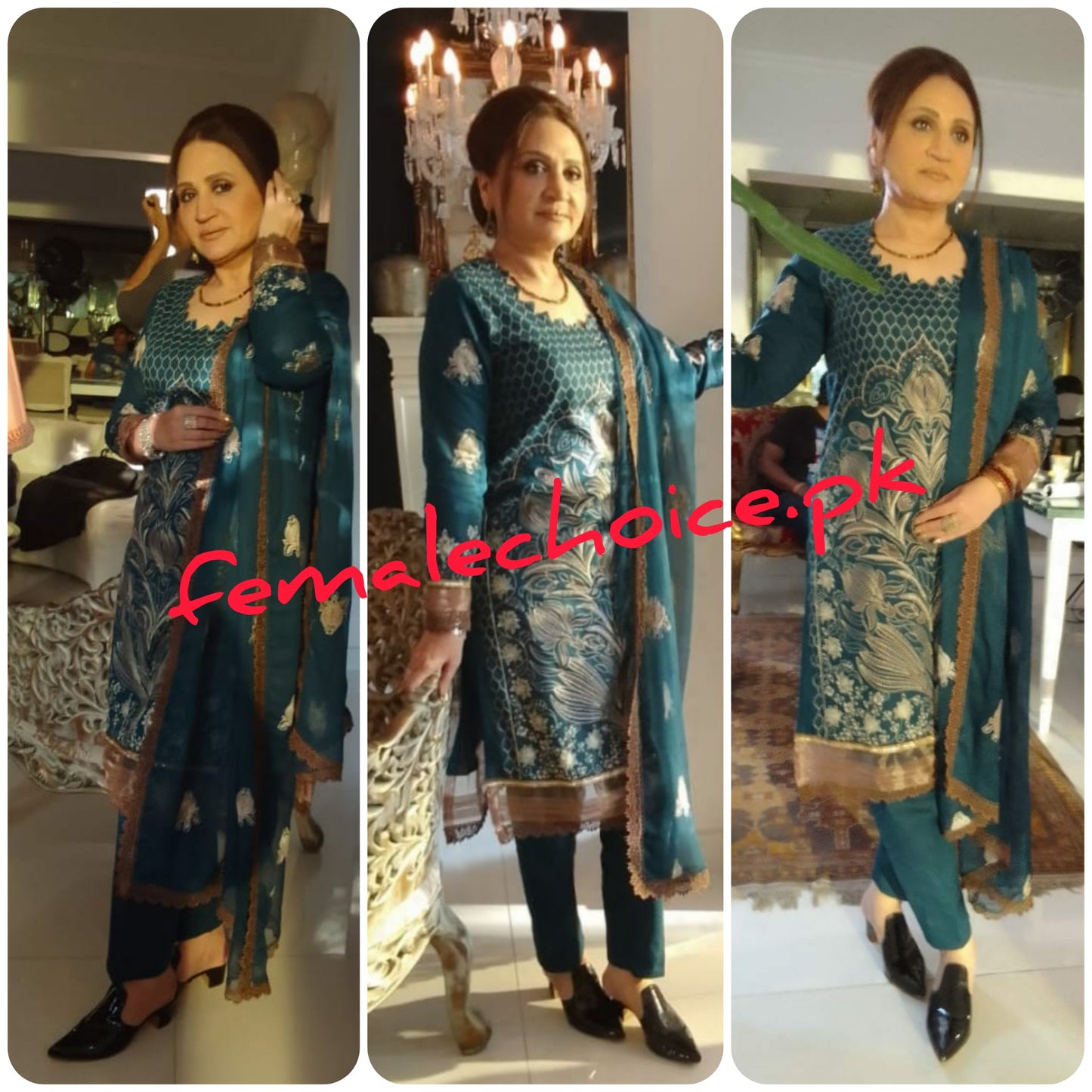 3 Piece - Embroidered Lawn Bareeze Suit | D # 29