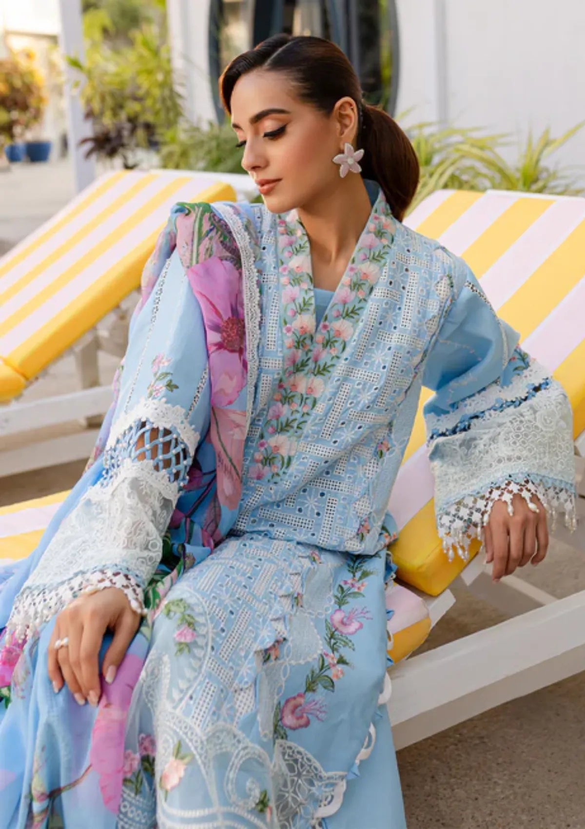 Parishay Monaco Luxury Lawn'25 Eid Collection D-253