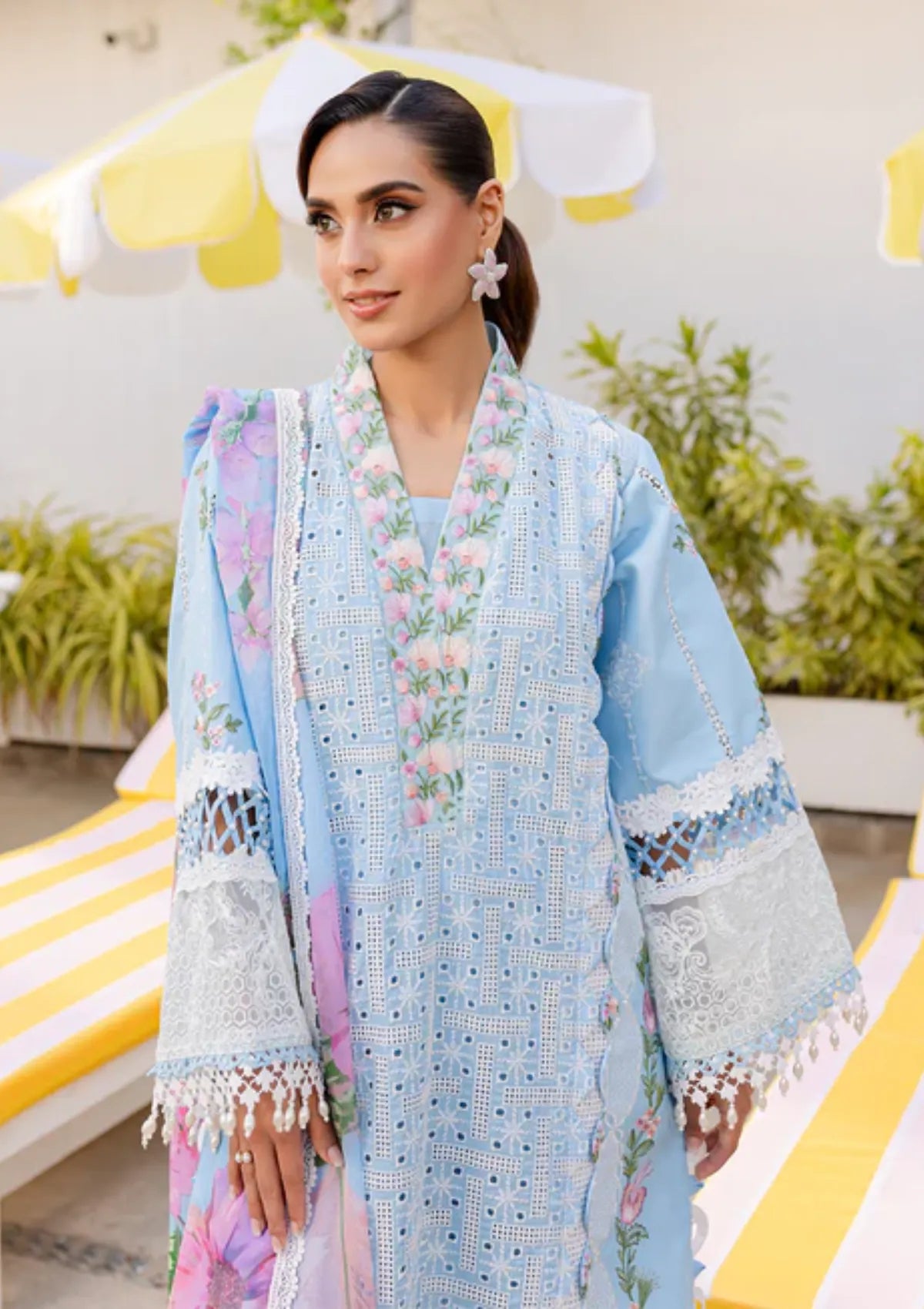 Parishay Monaco Luxury Lawn'25 Eid Collection D-253