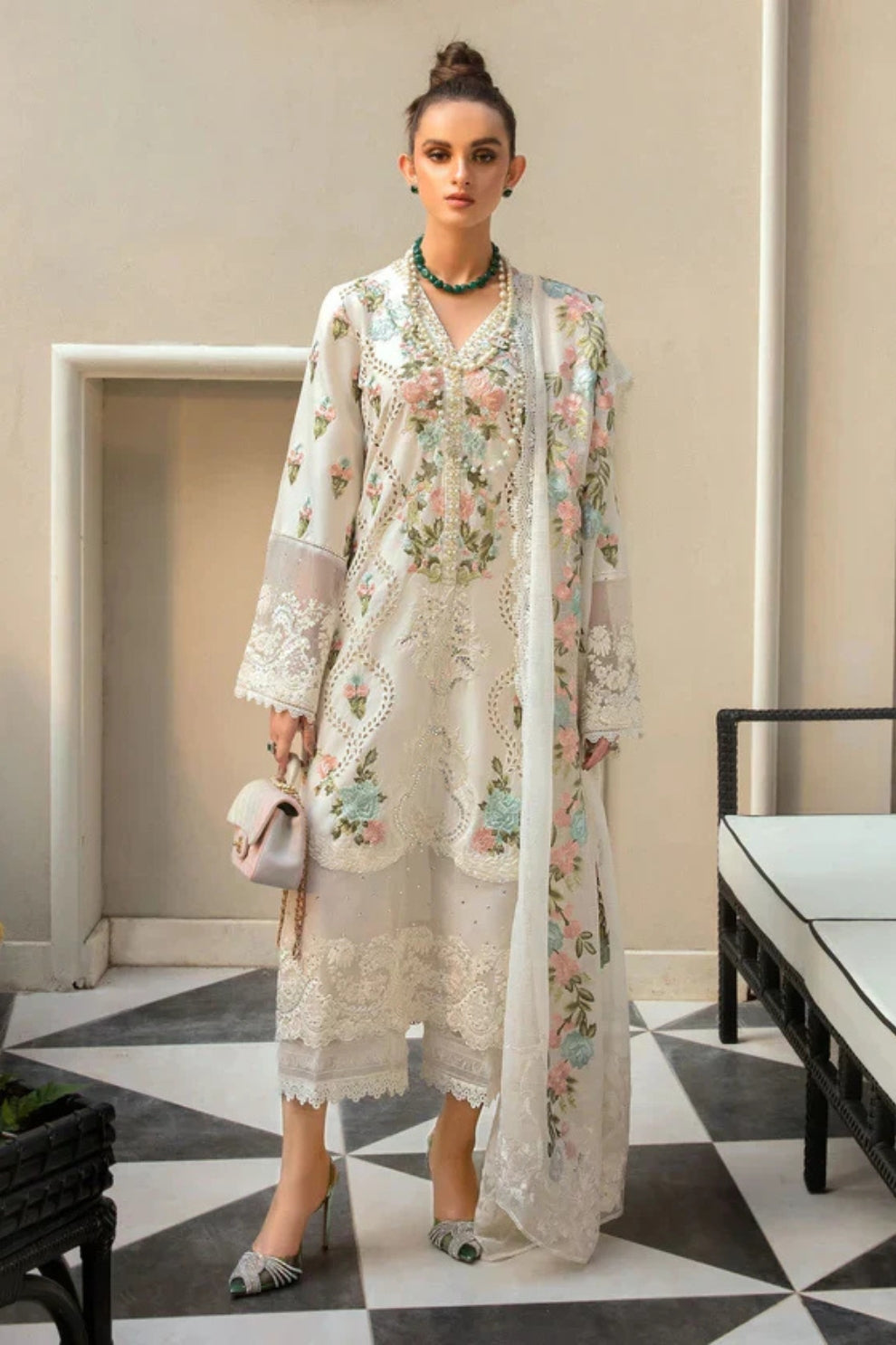 3 Piece - Monsoon Blooms (Lawn) Suit | Affordable Prices