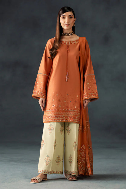 3 Piece - Naqshi Embroidered Lawn Suit (Summer Collection) | D-320