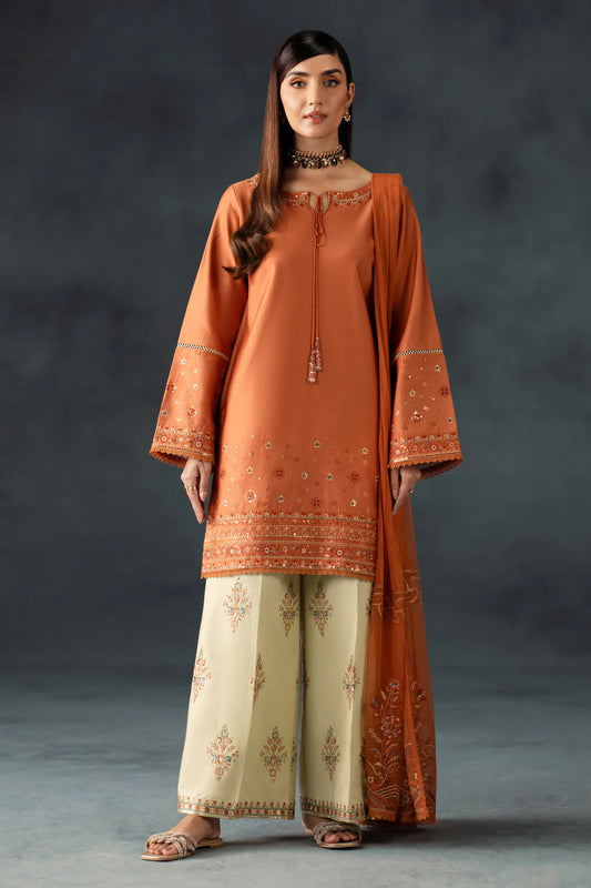 3 Piece - Naqshi Embroidered Lawn Suit (Summer Collection) | D-320