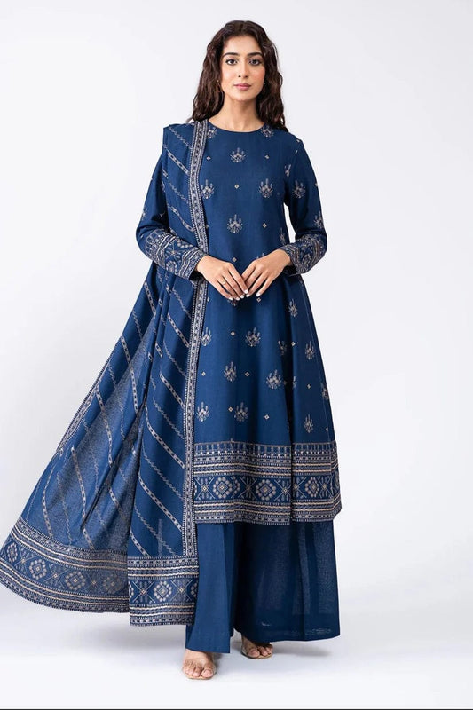 3 Piece - Zinc Embroidered Dhanak Bareeze Summer Collection | SP - 193