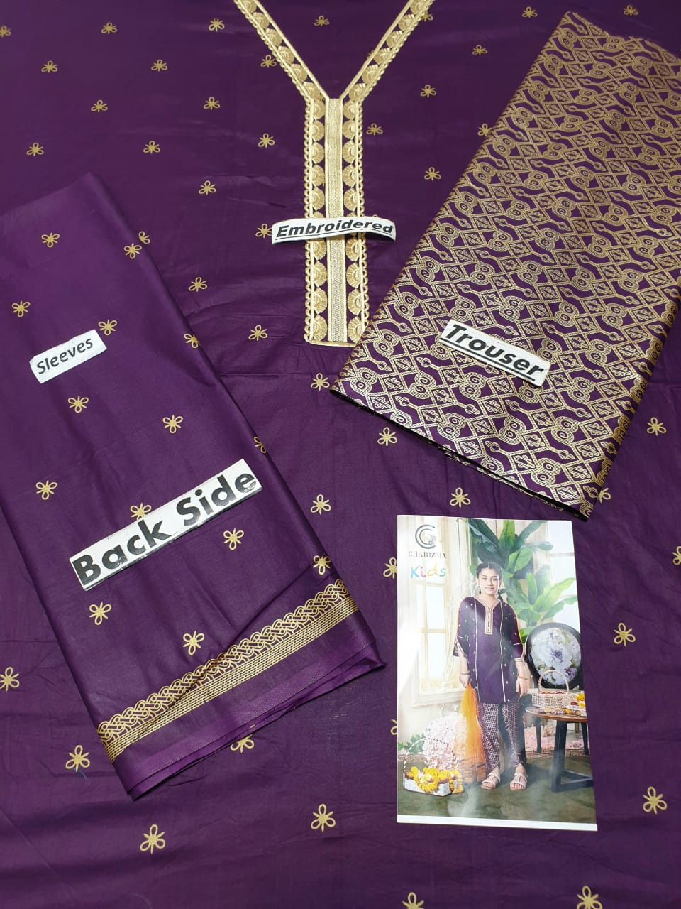 Pack of 3 FCC(1008) Printed+Embroidered kids Wear