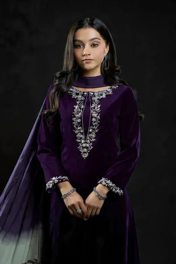 ZC-120 AA Velvet Embroidered 3pc