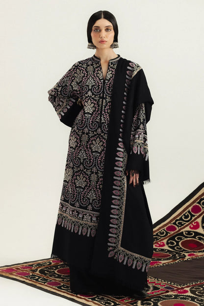 Coco Embroidered Dhanak Three Piece D-225