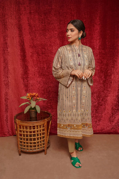 3 Piece - Khaddar Printed Suit (Urge) | D - 600