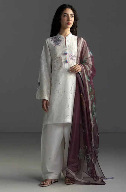 Zara Shahjahan Embroidered lawn Three Piece Coco-90