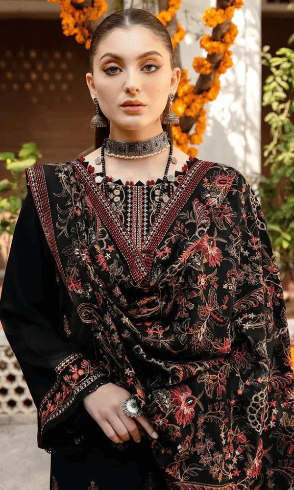Bareeze D-742 Embroidered Dhanak Three Piece Winter Collection
